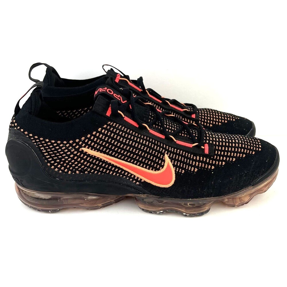 Nike Air Vapormax 2021 Flyknit Orange Black Sneakers Men's Size 13